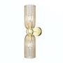 2-Flammig Wandleuchte Antic Farbglas Mischmetall 3