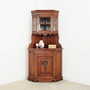 Vintage corner cabinet Oak wood Brown 1950s 1