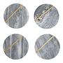 4x Kira Grey Marble Untersetzer
 0