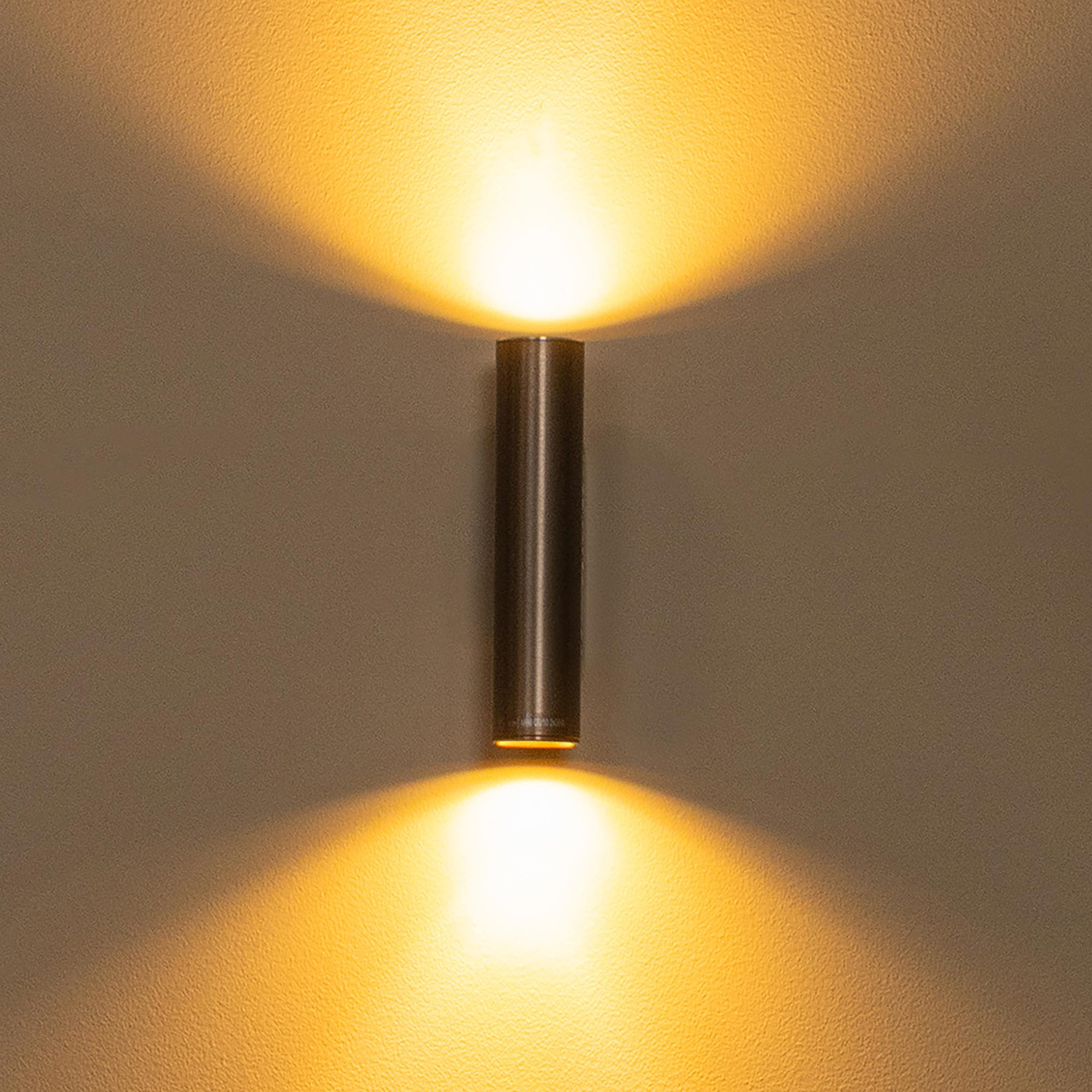 Double Wall Lamp Aluminum Brown 0