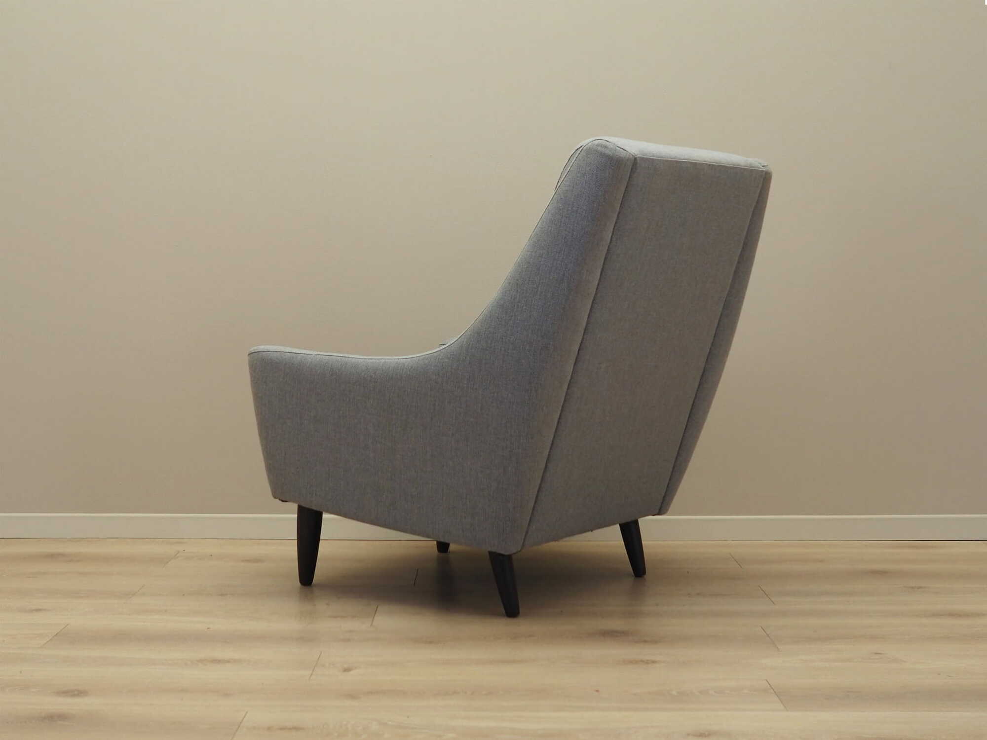 Armchair Textile Wood Grey 1970s 4