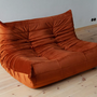 Togo Lounge Set 2-piece Velvet Amber-Orange 2
