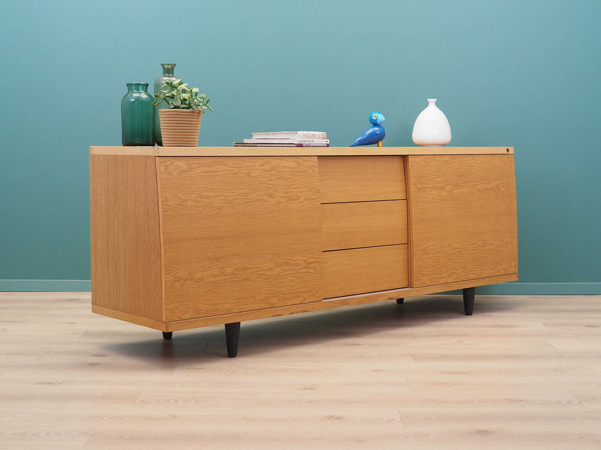 Vintage Sideboard Holz Beige 1990er Jahre 5