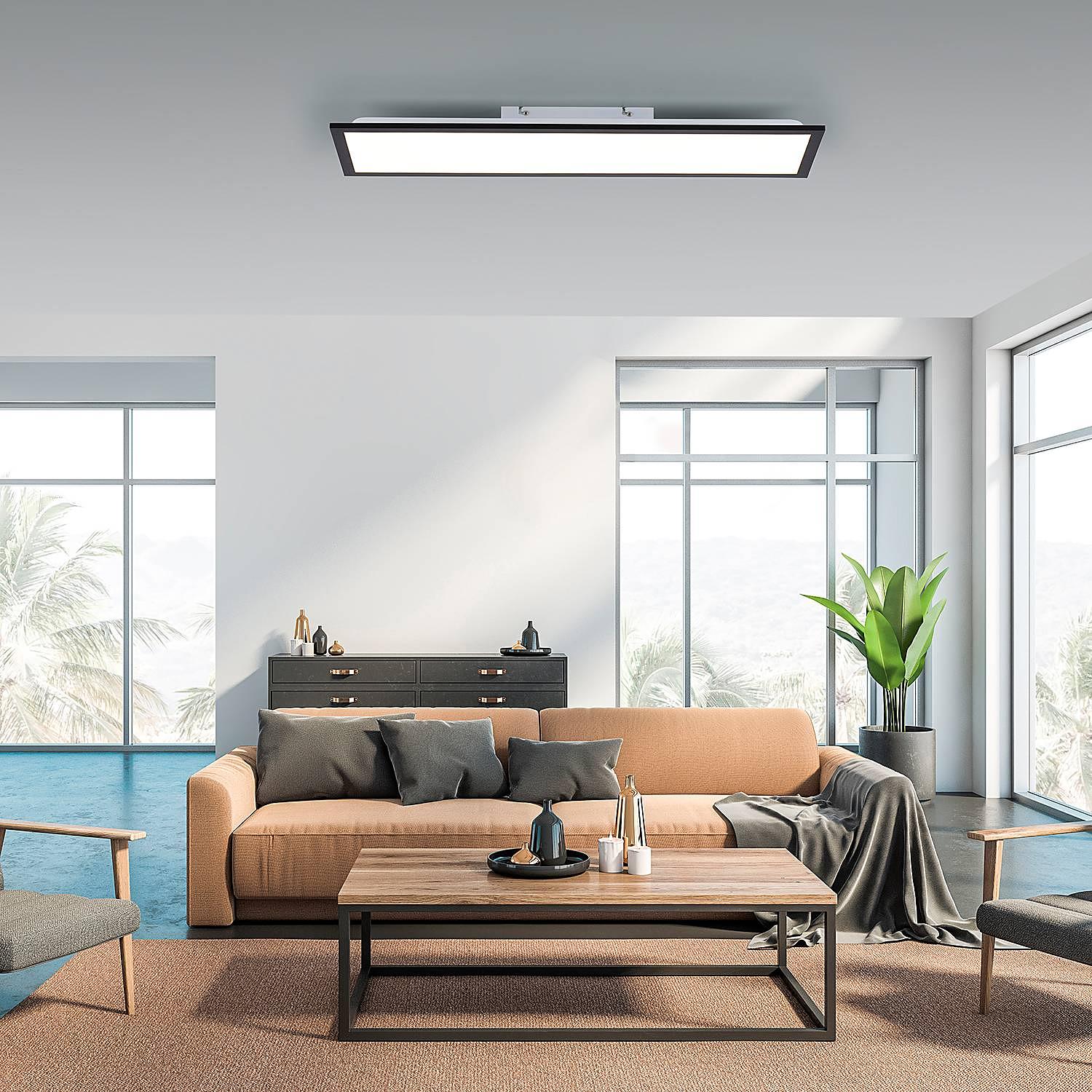 Flat LED-Deckenleuchte Polycarbonat Aluminium 1-flammig 2