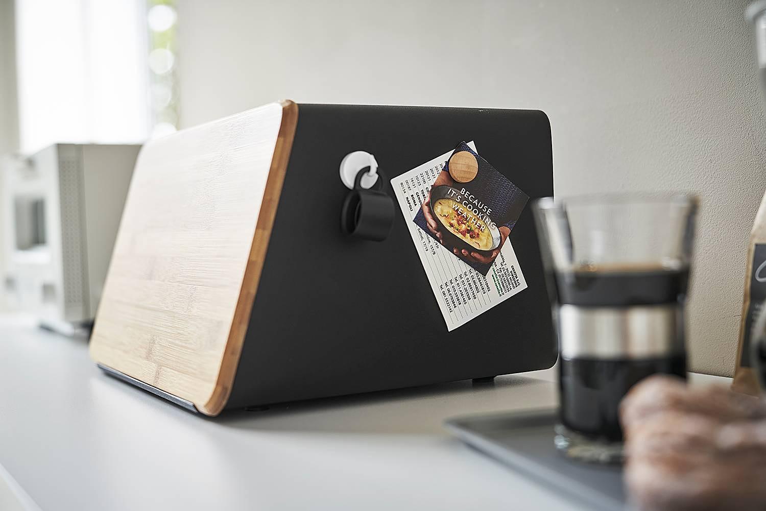 Tower Brotkasten Bambus Stahl Schwarz 4