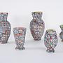 Ceramic Vase Set Multicolored 1960s 3
