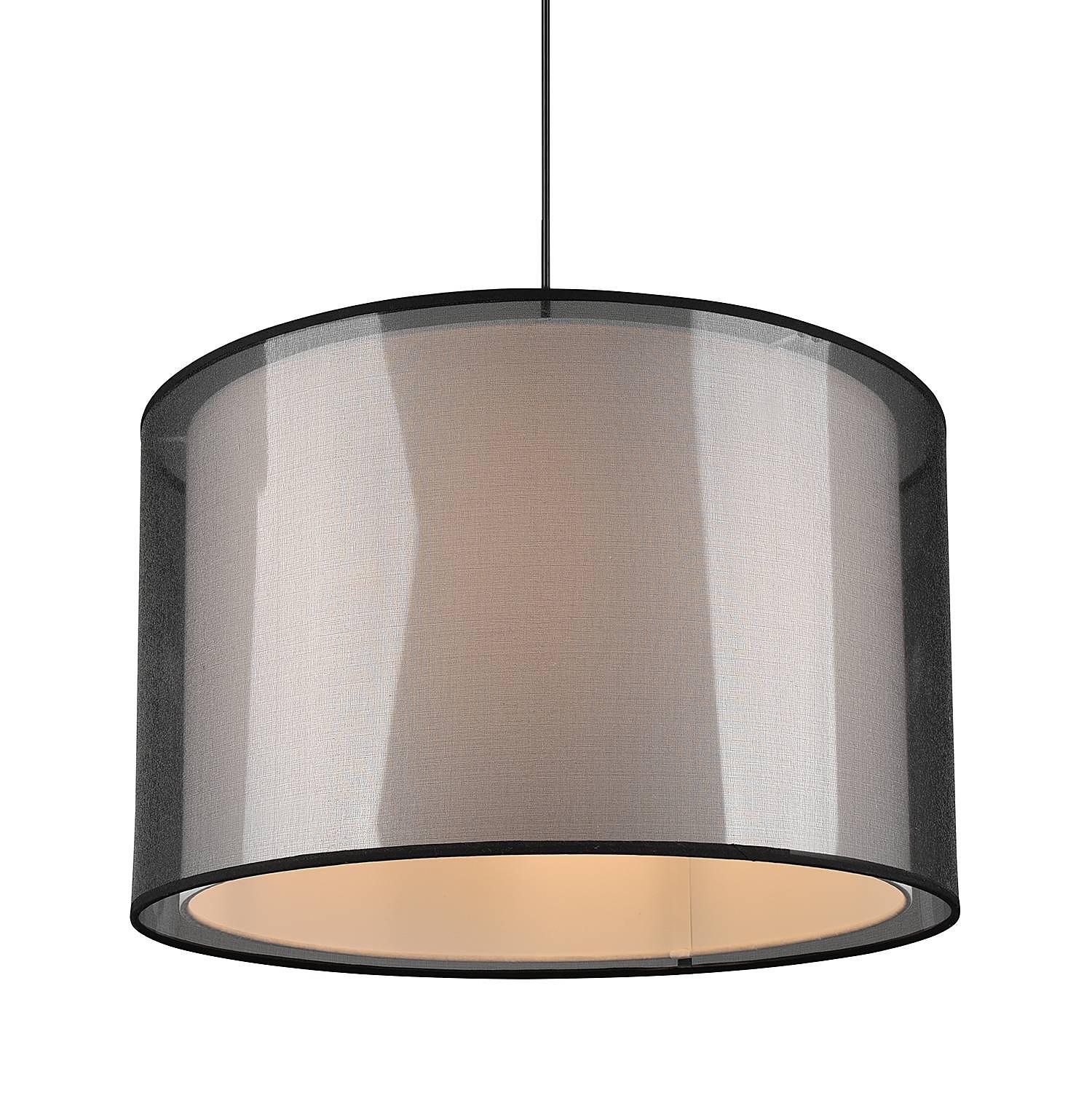 Pendelleuchte Burton Webstoff Stahl 1