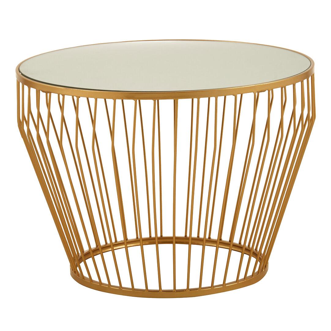Avantis Runder Beistelltisch Eisen Gold 0
