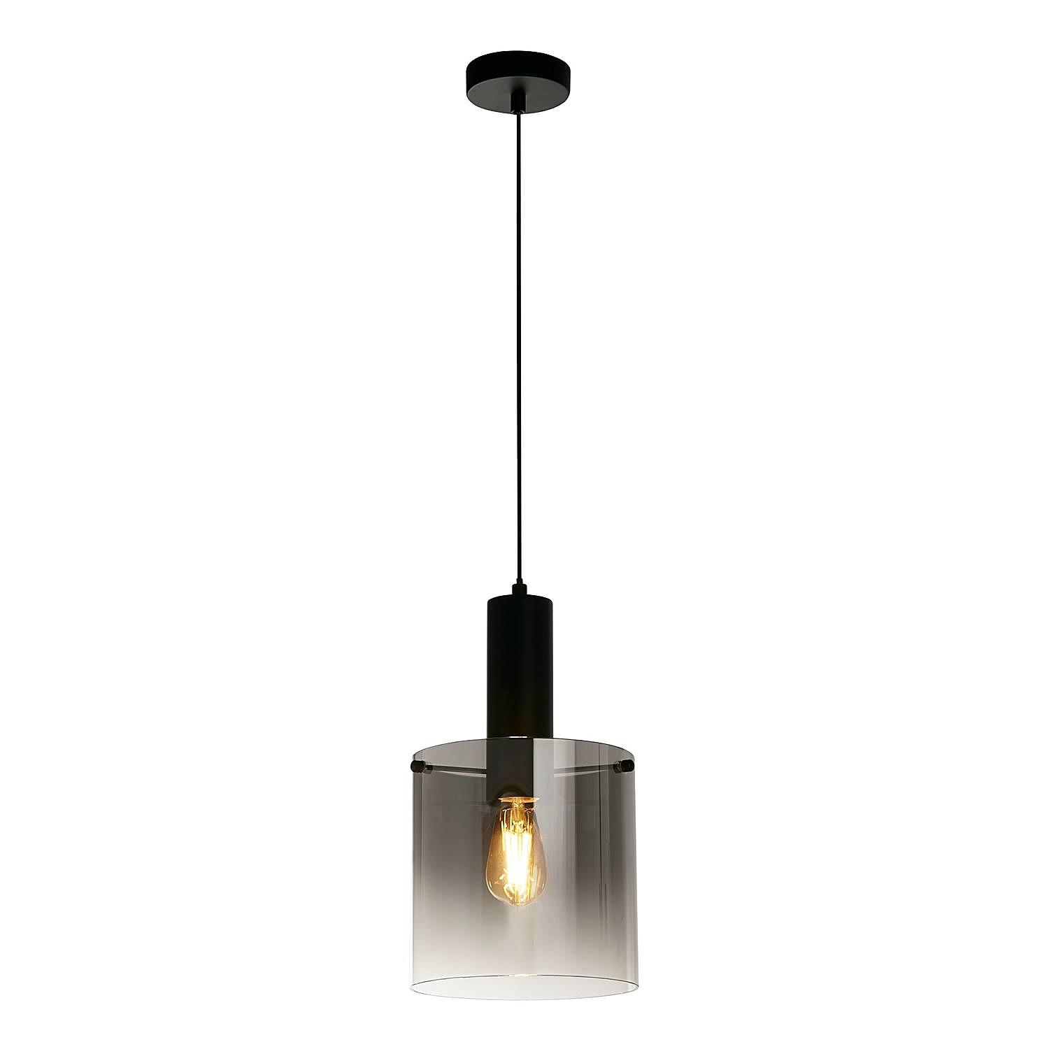 Sweden Pendelleuchte Stahl Glas Schwarz 1