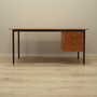 Vintage Schreibtisch Eschenholz Metall Braun 1970er Jahre 1