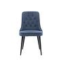 2x Esszimmerstuhl-Set Stoff Metall Blau 1
