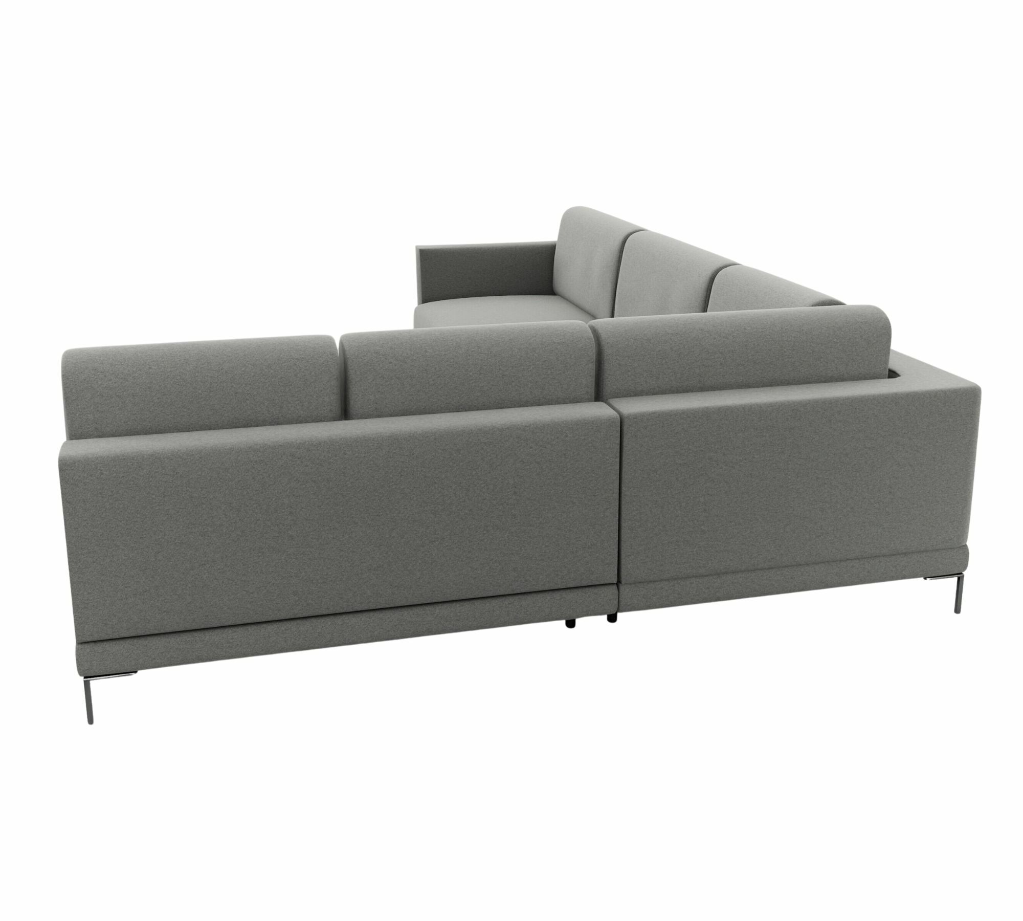 Tyme Ecksofa 4-Sitzer Feingewebe Schiefergrau 4