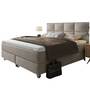 Boxspringbett Tonnentaschenfederkern Latex-Topper  0