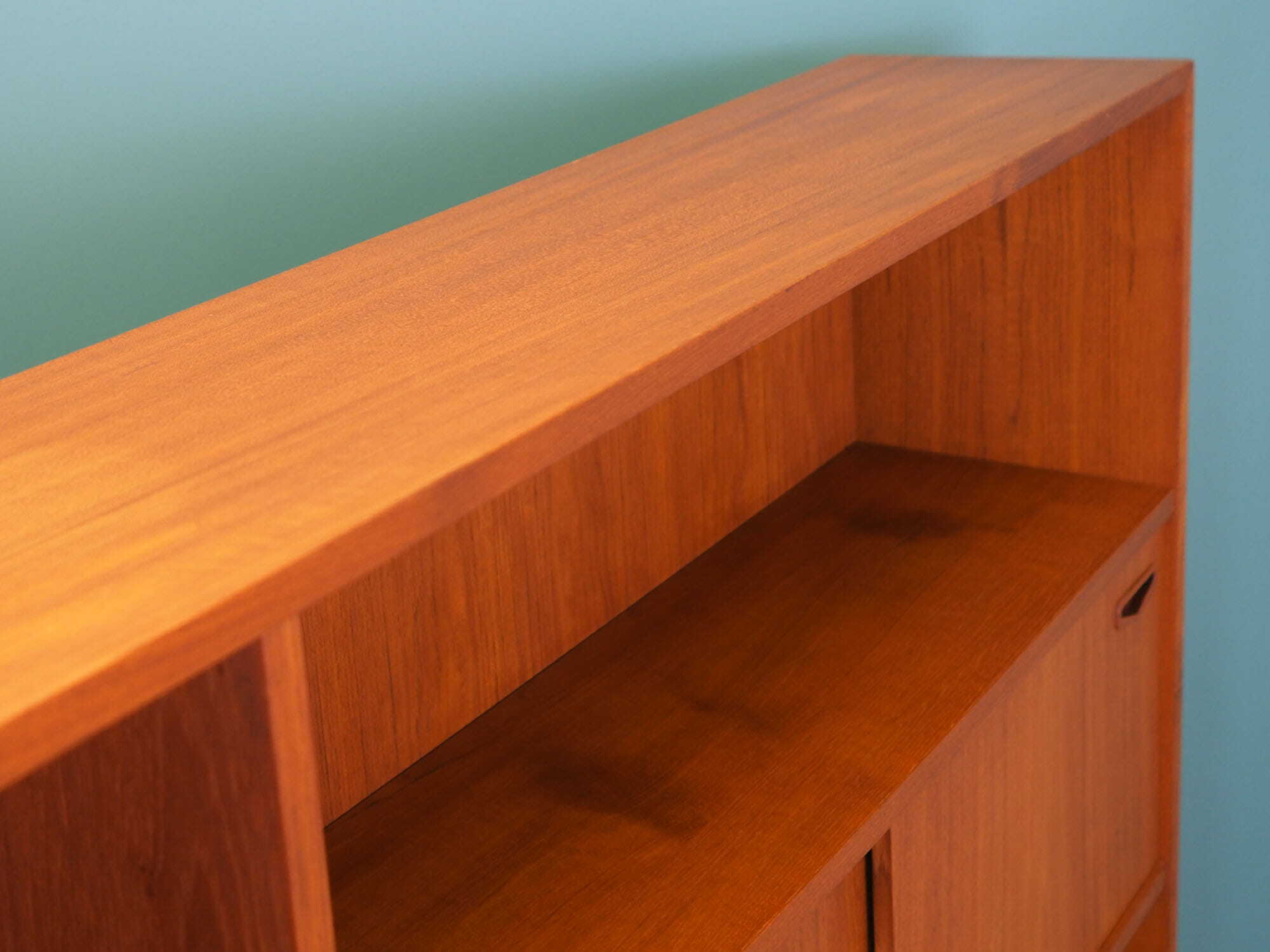 Vintage Bookshelf Teak Brown 1970s 7