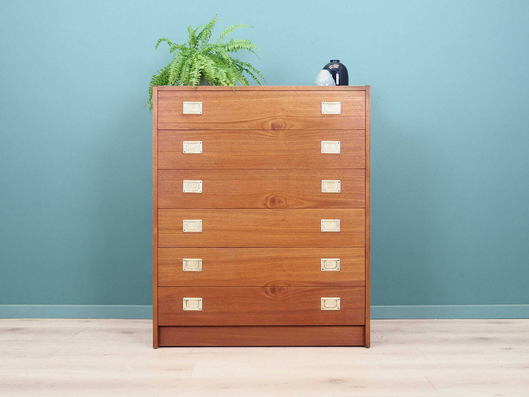 Vintage Kommode Kirschbaumholz Braun 1970er Jahre 1
