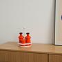 Ceramic spice set red 1960s 1