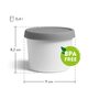 4x Eisbehälter für Speiseeis 400 ml Kunststoff Weiß 1
