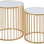 2x Avantis Round Nest Side Table Iron Gold 1