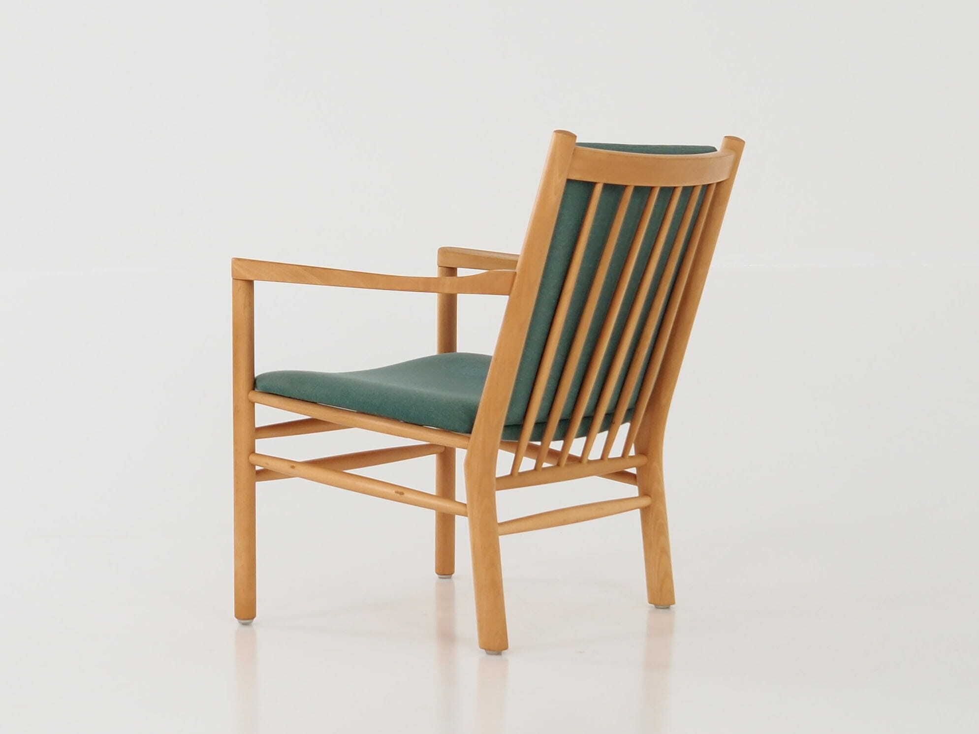 Vintage chair Beech wood Green 1970s 4