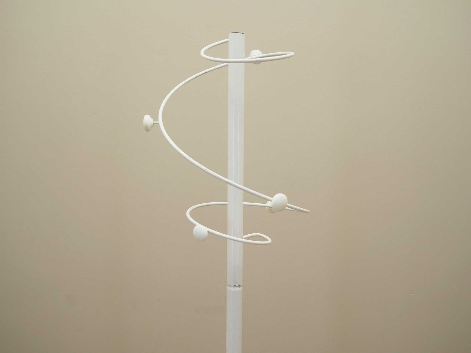 Vintage coat rack metal white 1970s 2