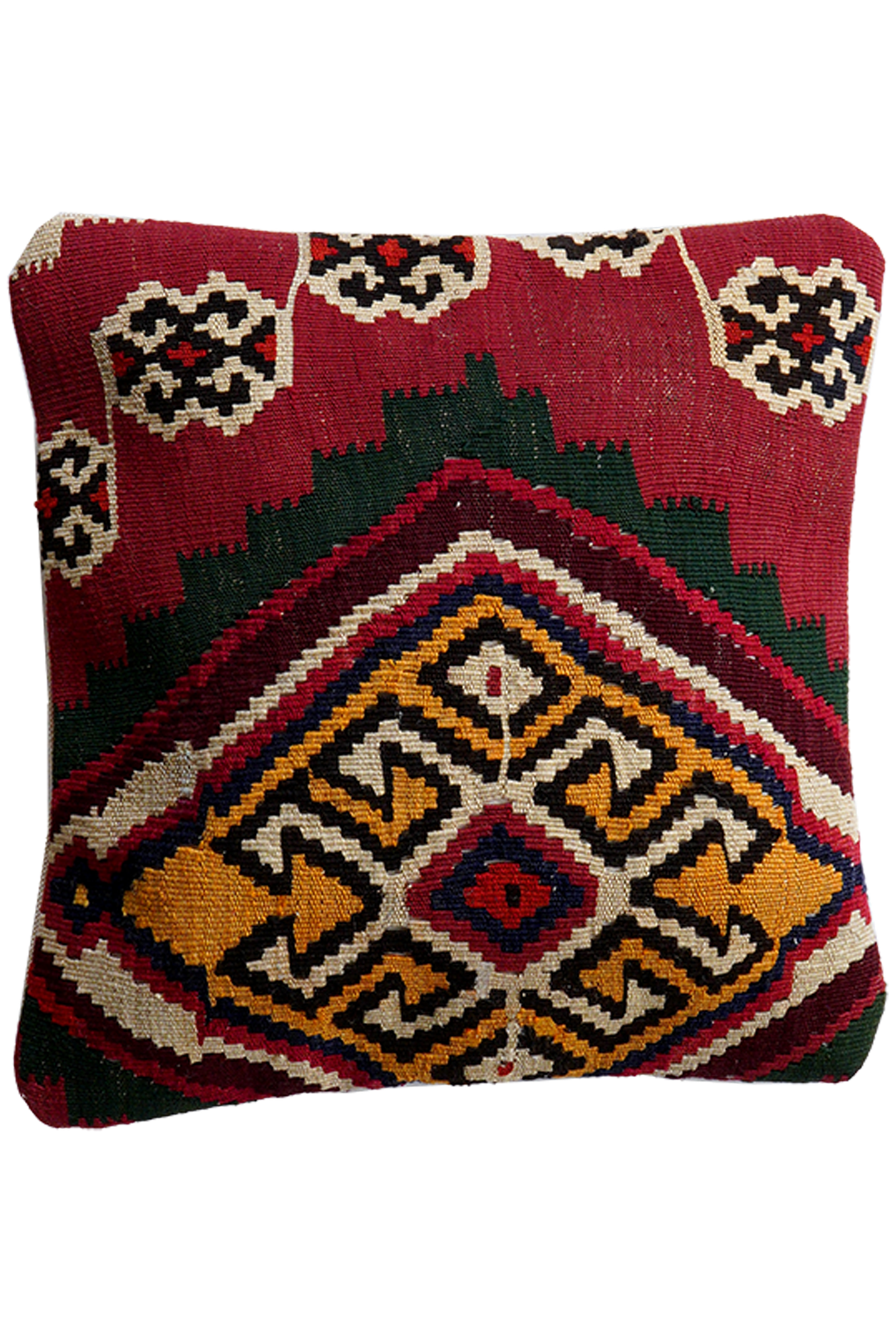 Kilim Kissenbezug Braun Rot 0