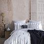 Duvet cover set cotton sateen black white 140x200cm 0