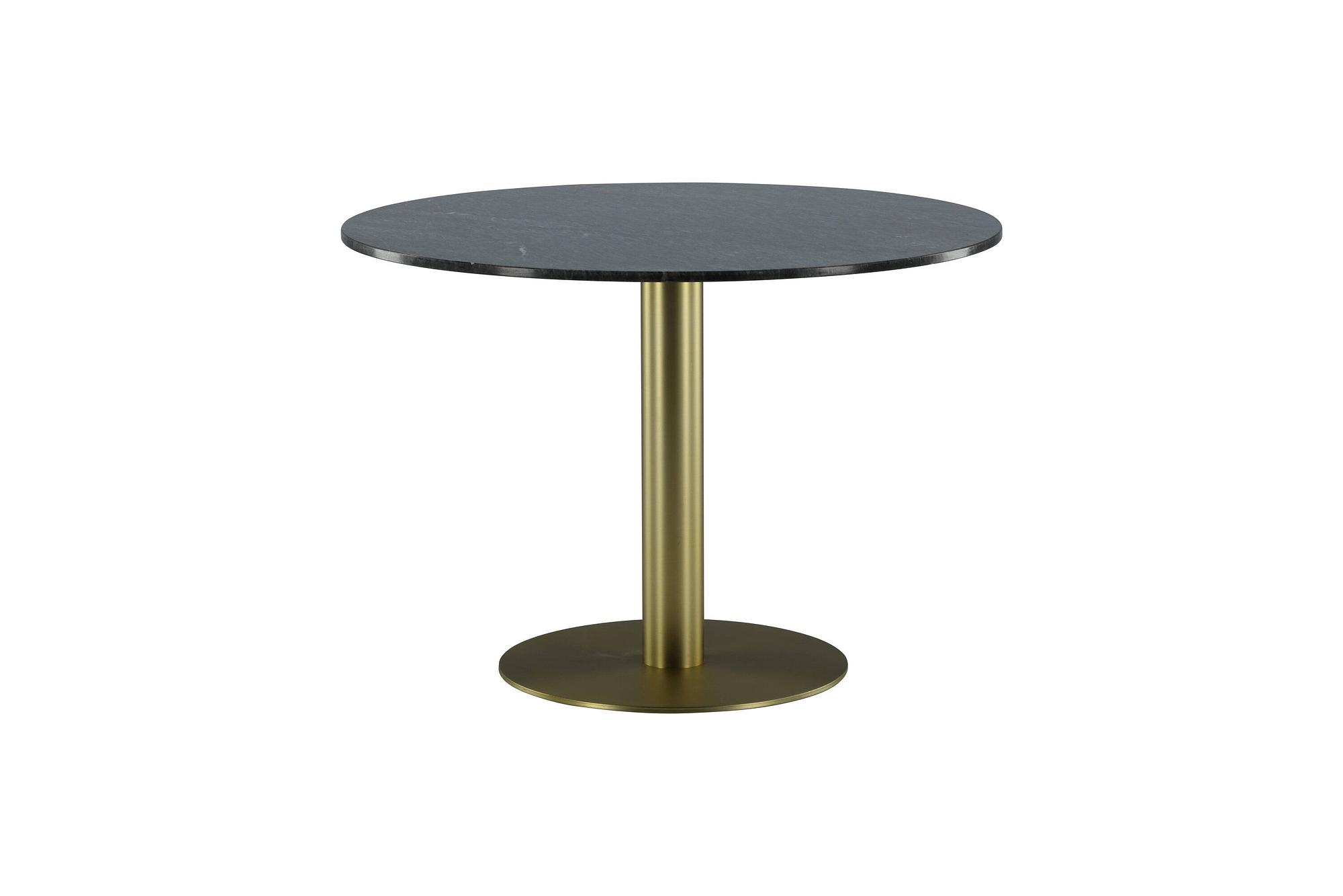 Estelle Dining Table Grey Marble Brass Ø106cm 8