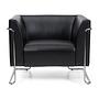 CURACAO armchair faux leather black 0