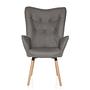 Havenio I Armchair Fabric Velvet Grey 0