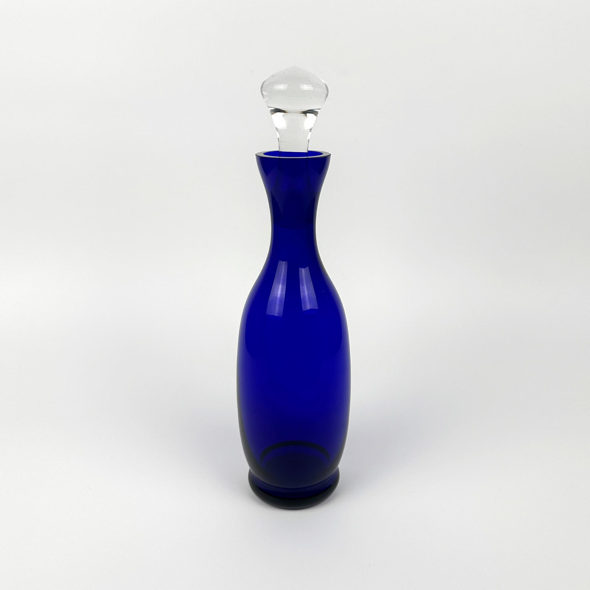 Decanter &amp; Shot glasses Glass Cobalt blue 2