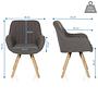 Scandi Soft Dining Chair Swivel Dark Grey 4