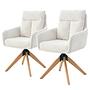 LOVIK Armchair Set of 2 Cream White 0