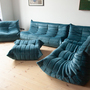Togo Lounge Set 5-pc. Velvet Sea Blue 9