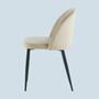 2 x Dining chair velvet beige 2