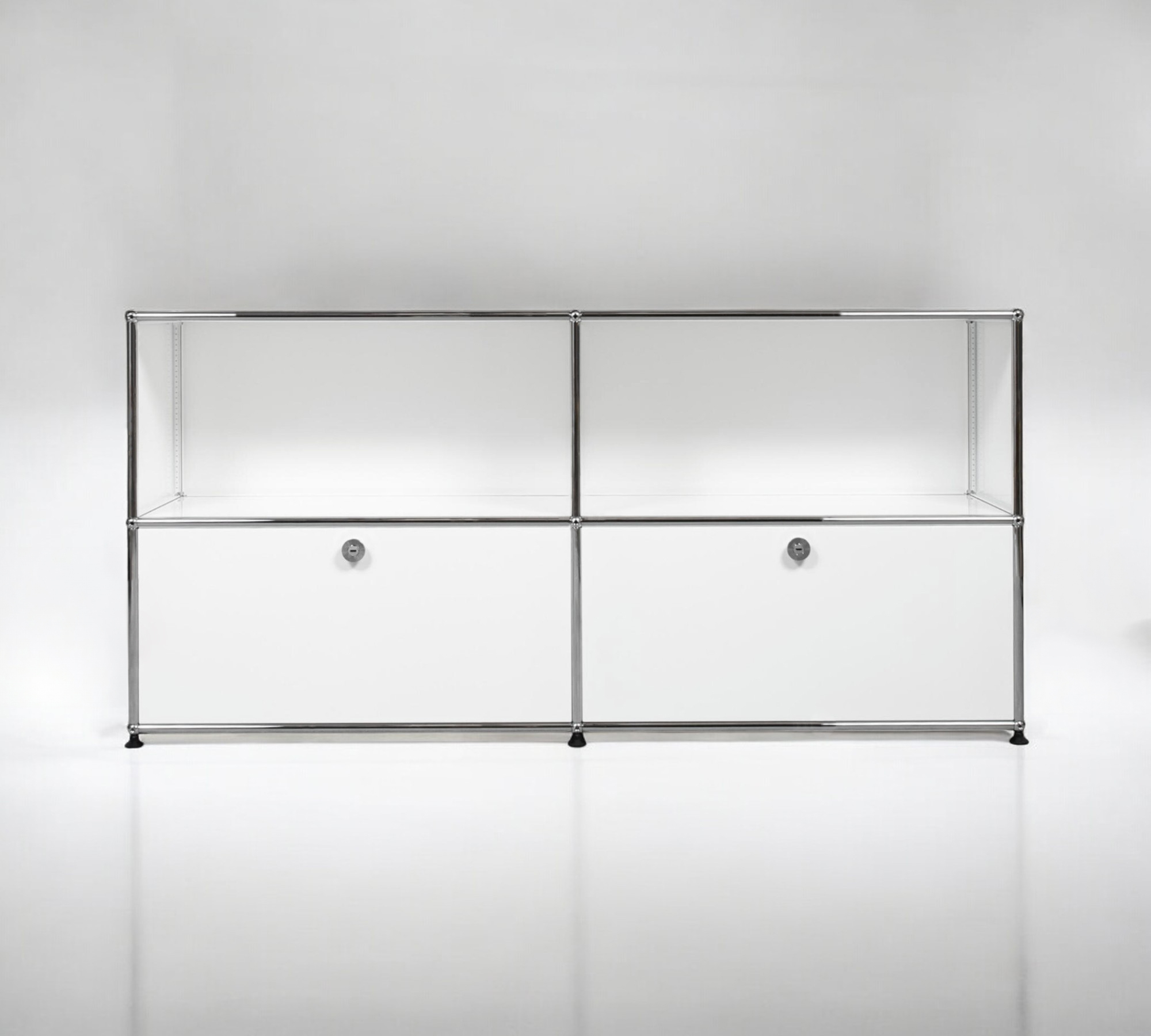 Sideboard 2x2 Mit 2 Klapptüren Reinweiss 0