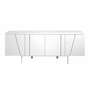 Sideboard Holz Metall Weiß 3