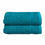 2-tgl. Gästehandtuch-Set Frottier Türkis Öko-Tex Standard 0