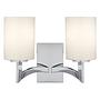 2-Light Gina Wall Lamp Frosted Glass Steel  0