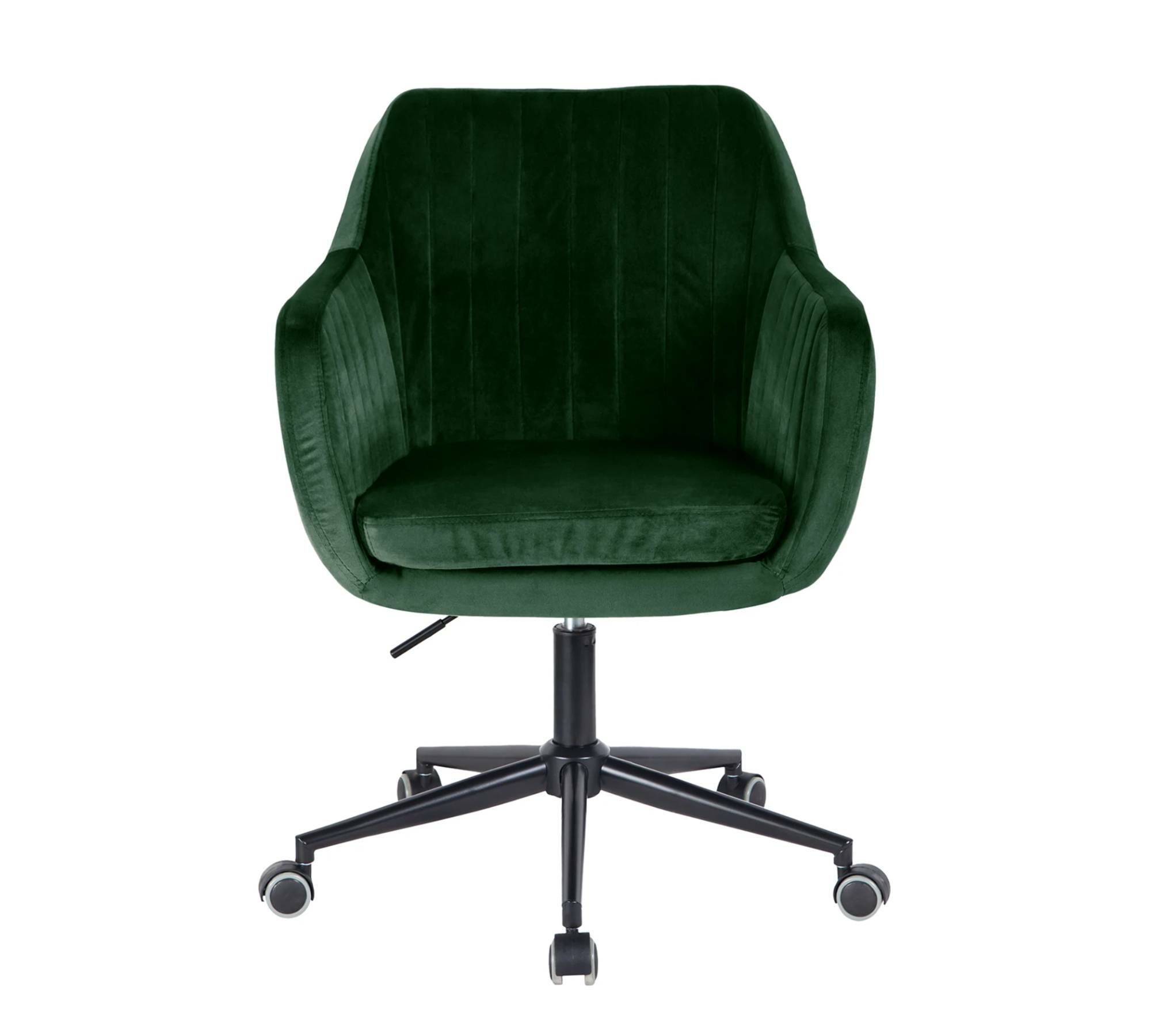 Bürostuhl Drehbar Samt Grün Schwarz 1