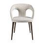 Dining chair textile white 1