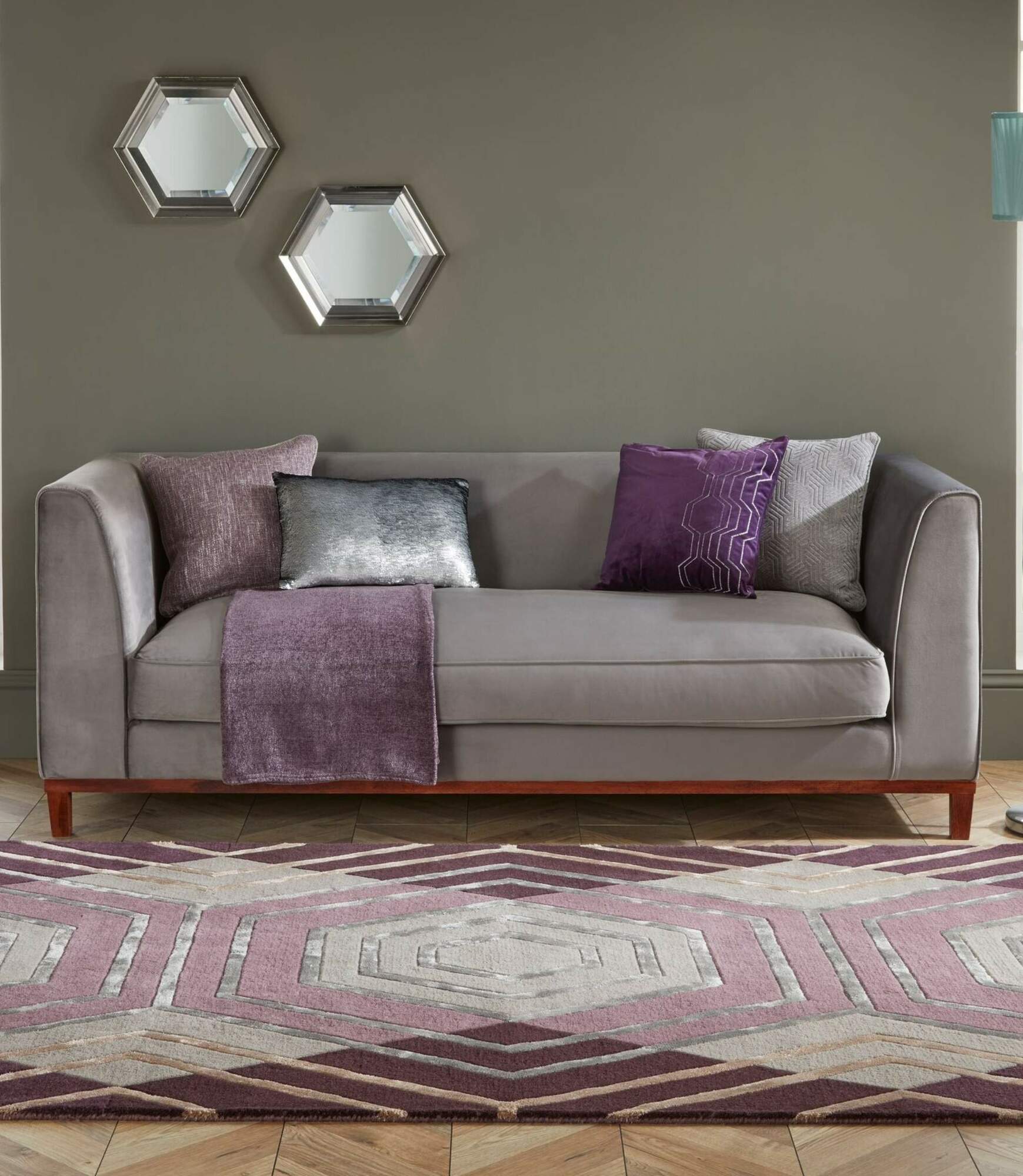 Wollmischteppich Architect Harlow Lila 120x170 4