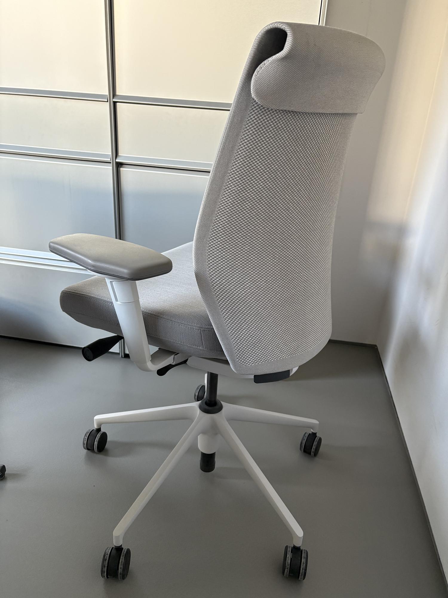 Bürodrehstuhl Aluminium Stoff Grau 0