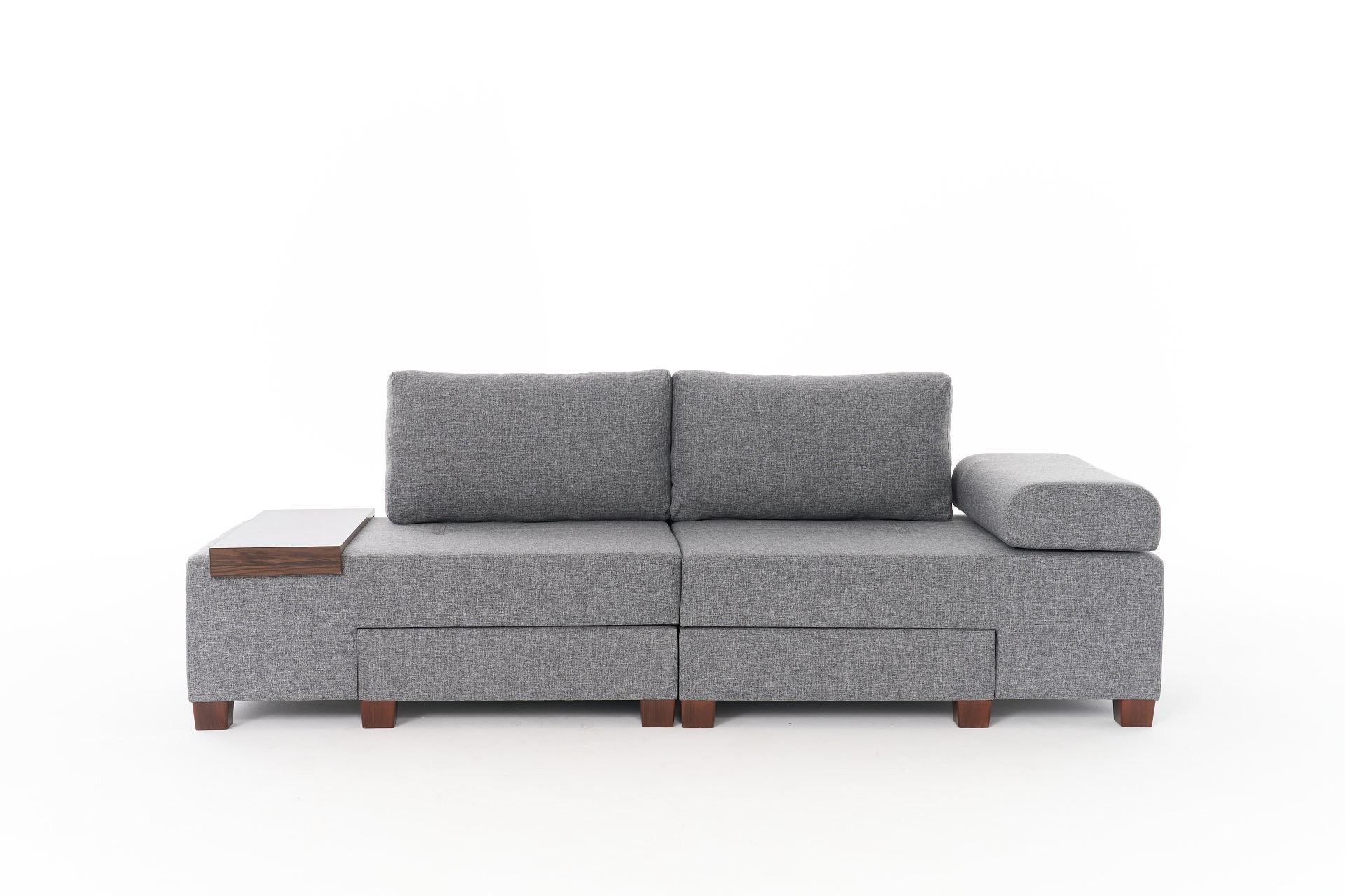 Perenna Sofa 3-Sitzer Leinen Grau 6