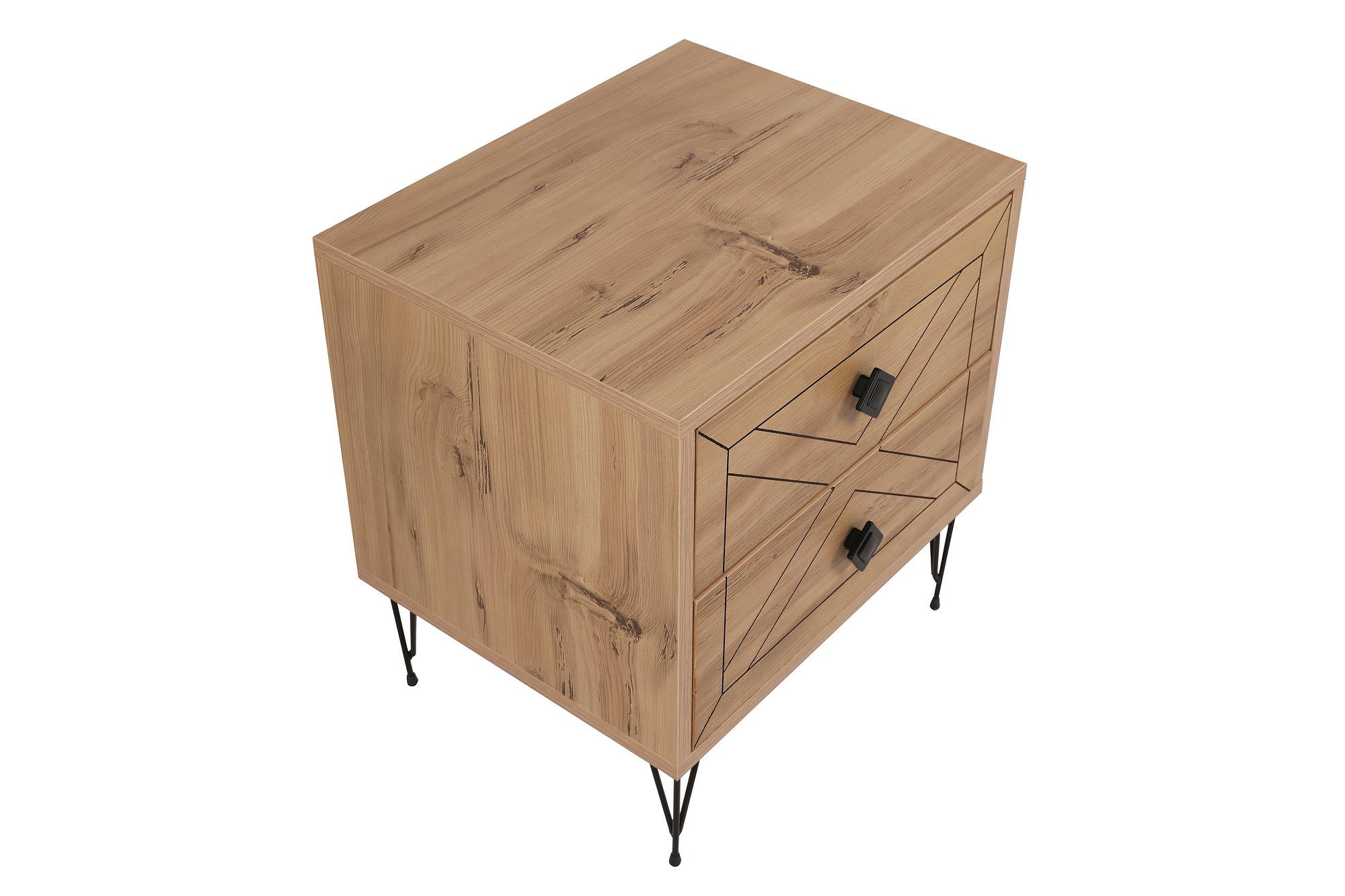 Luna bedside table Wood veneer 8