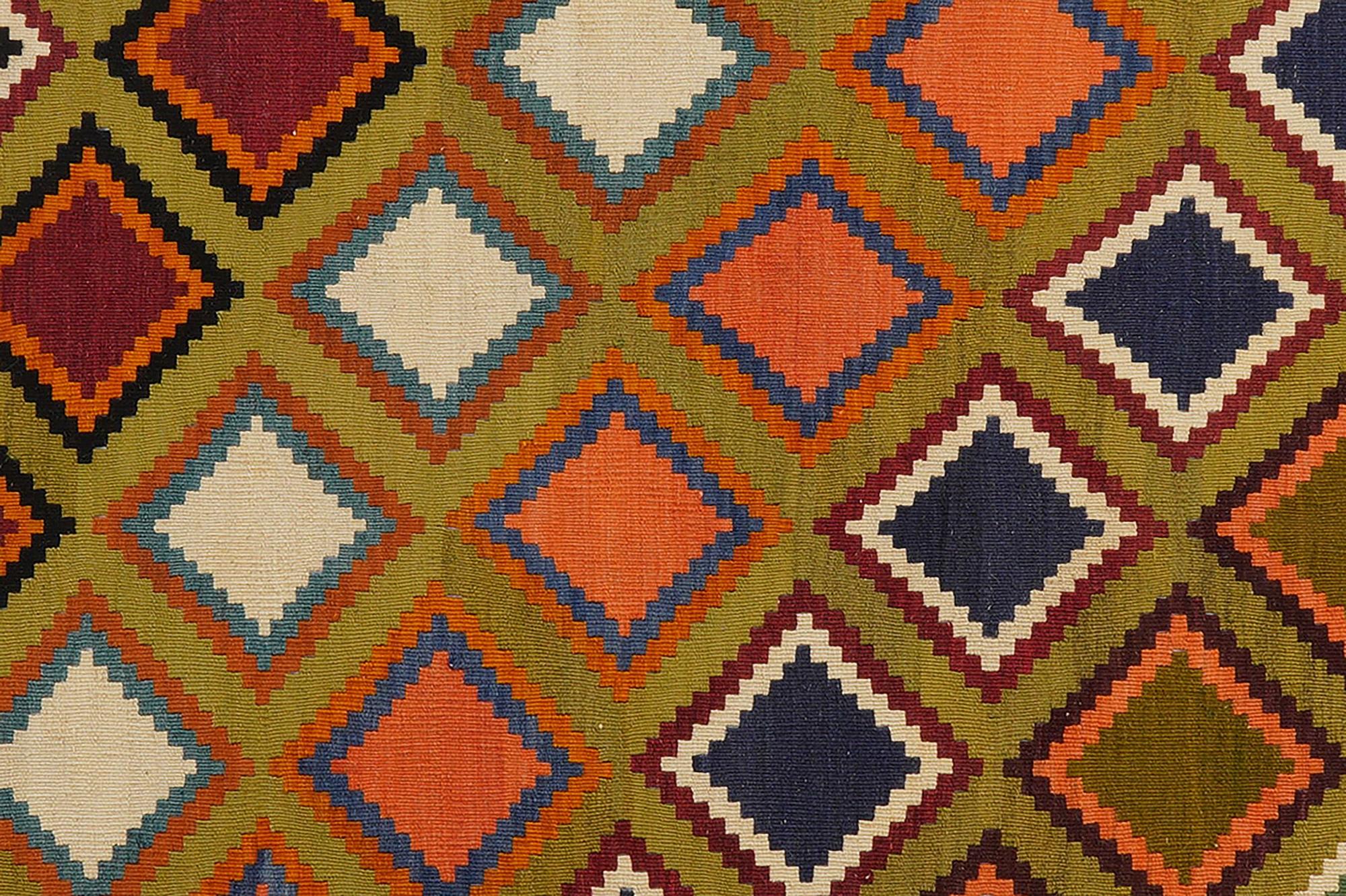 Kelim Gashgai Carpet Old Wool Multicolored 2