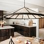 Akira Pendant Lamp Linen Black Natural Ø 70cm 9