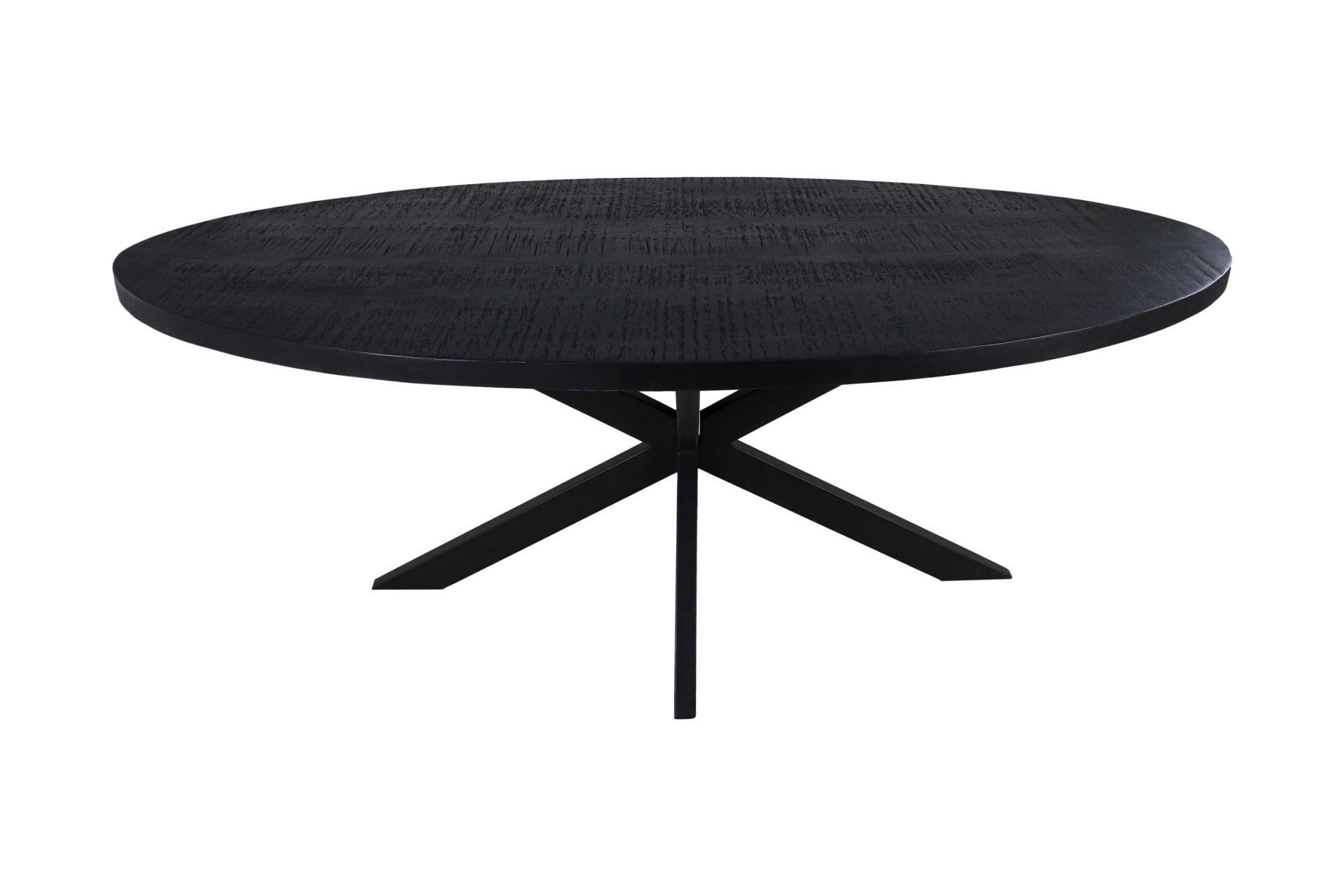 Ovaler Melbourne Esstisch Mangoholz Metall 2