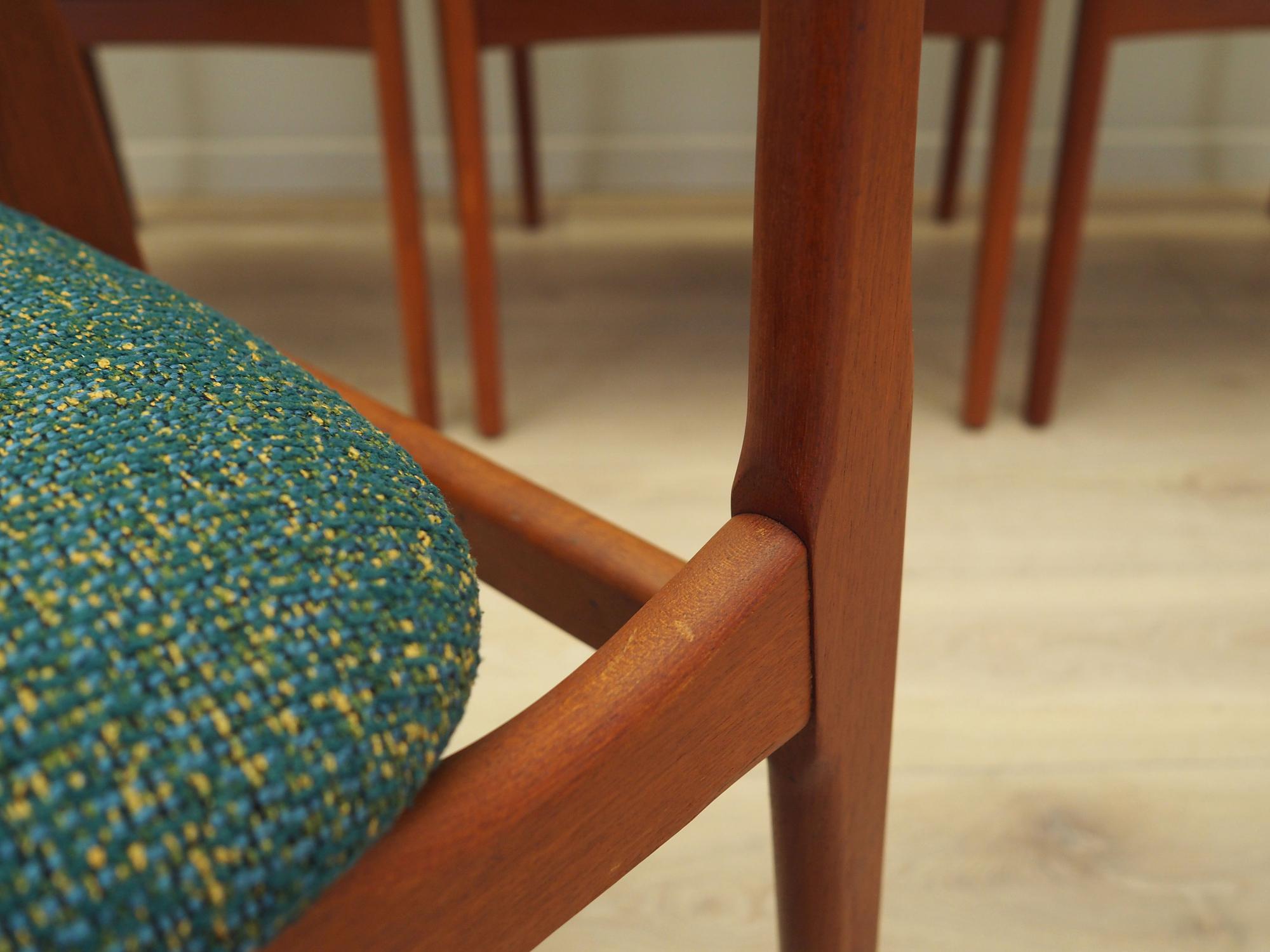 6x Dining chairs teak 1960s 11