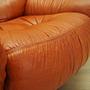 Sessel Leder Braun 1970er Jahre 13