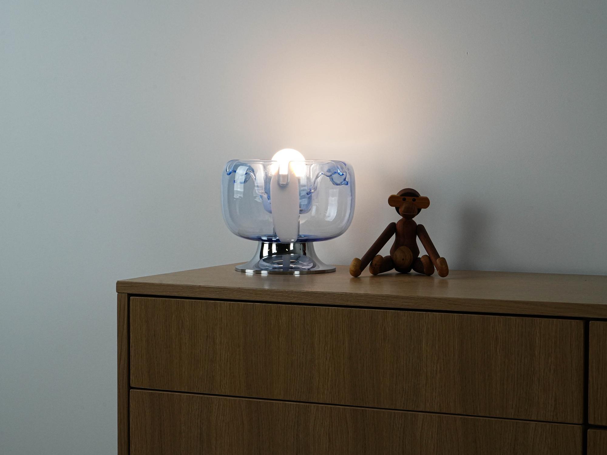 Tischlampe Muranoglas 1970er Jahre 9